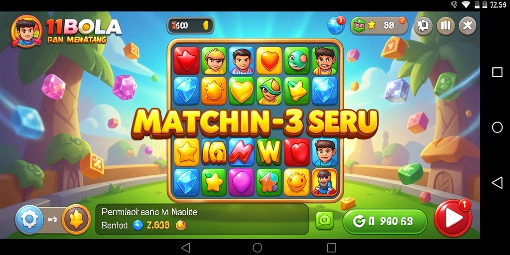 Tampilan gameplay 11BOLA yang seru dan menantang.