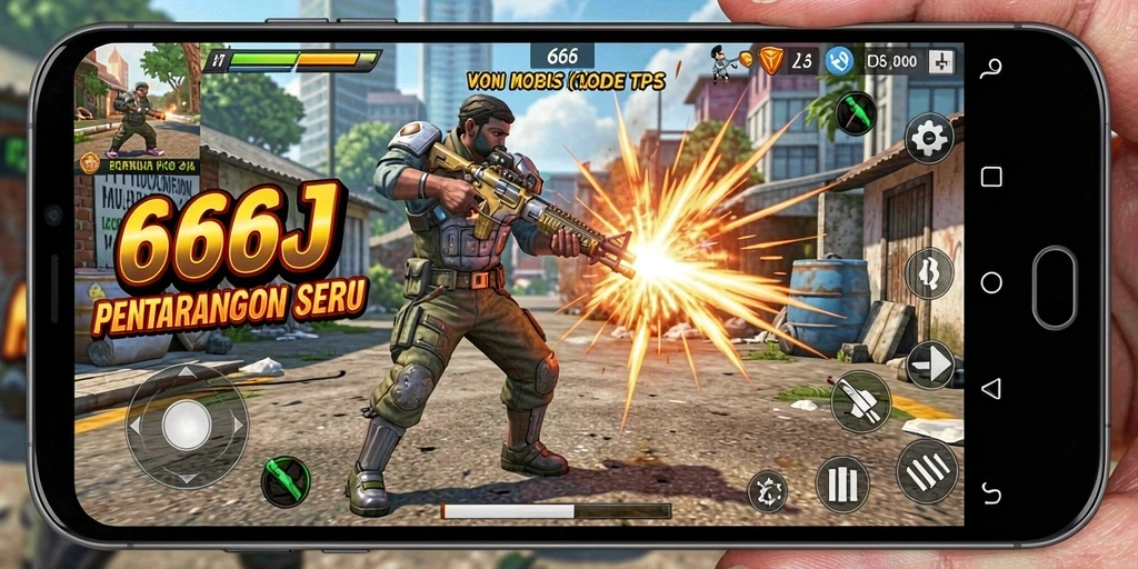 Tampilan gameplay seru dan mendebarkan di 666J.