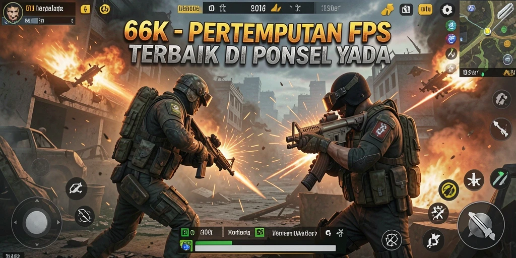 Screenshot dari gameplay mendebarkan dalam 66K FPS.