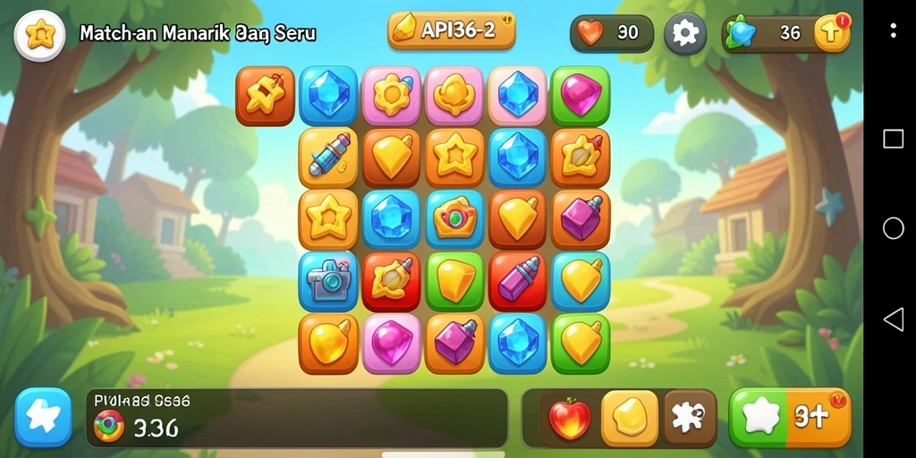 Tampilan gameplay seru dan penuh warna dari API36.