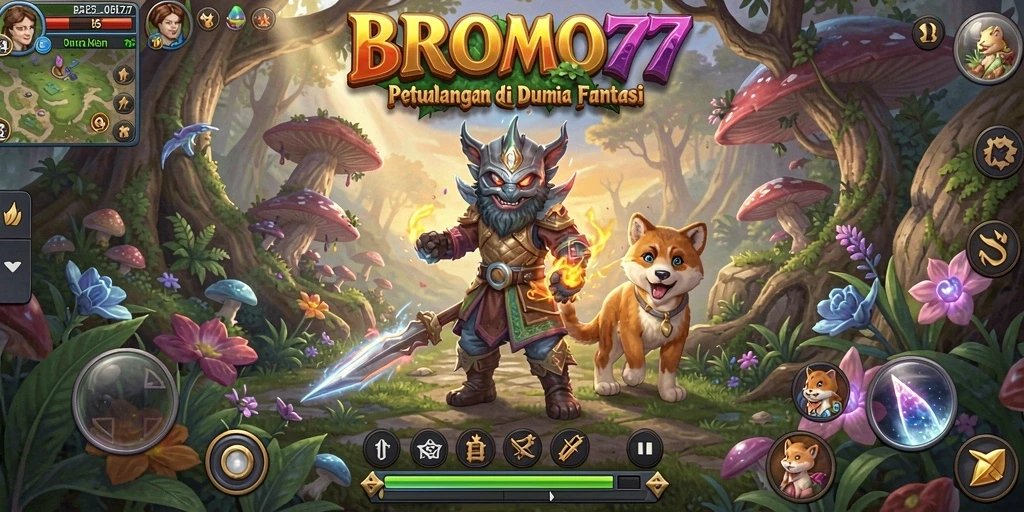Tampilan gameplay menakjubkan dalam petualangan seru BROMO77.