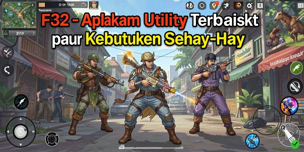 Screenshot utama F32 menampilkan antarmuka aplikasi yang sederhana dan efisien.