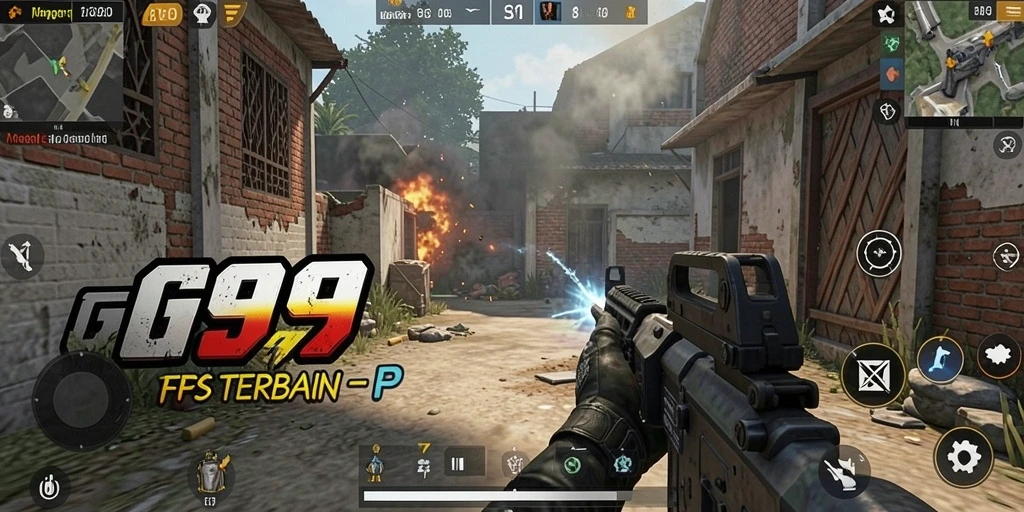 Tangkapan layar menampilkan aksi mendebarkan di GG99 dengan latar belakang yang realistis.