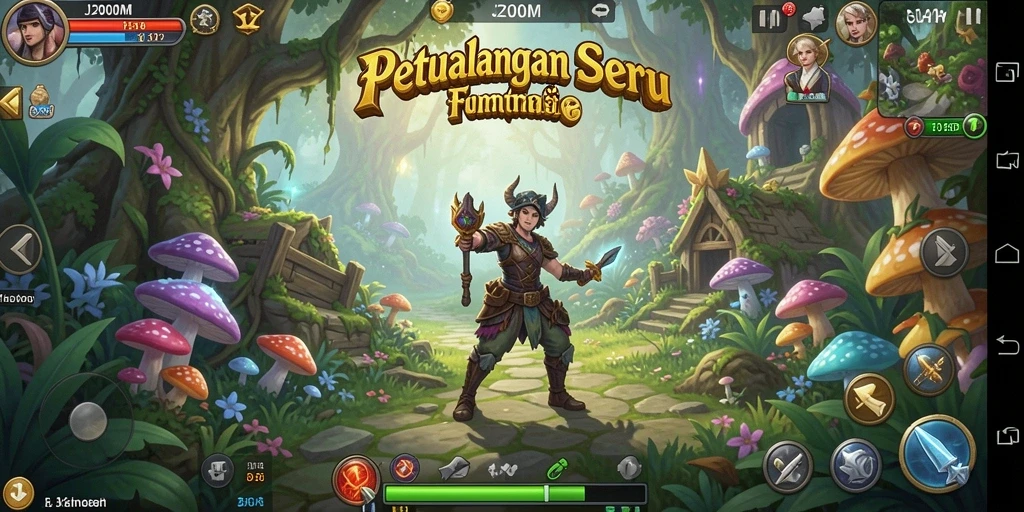 Tampilan gameplay menakjubkan dari petualangan dalam J200M.
