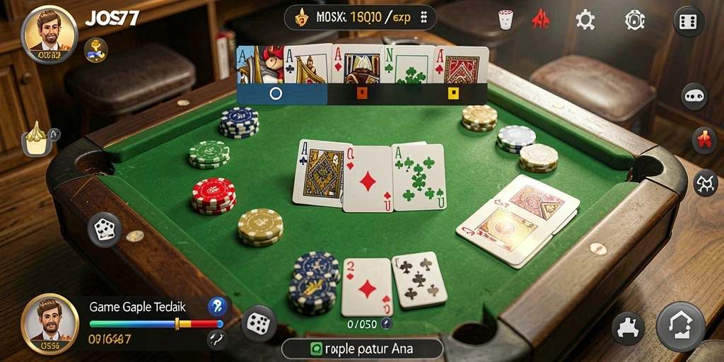 Tampilan gameplay Gaple yang menarik dan interaktif.