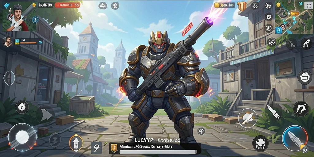 Screenshot utama LUCKYRP menampilkan antarmuka aplikasi yang ramah pengguna.