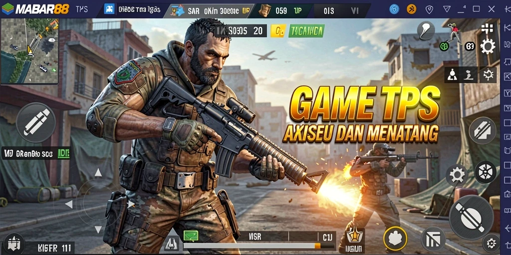 Screenshot menampilkan aksi intens dalam gameplay MABAR88.