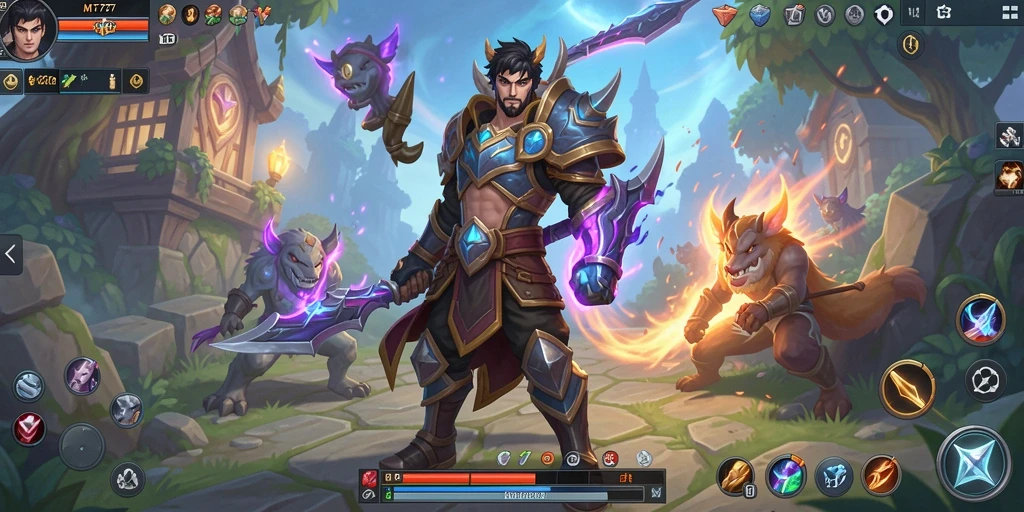 Screenshot gameplay menampilkan pertarungan seru di dunia MT777.