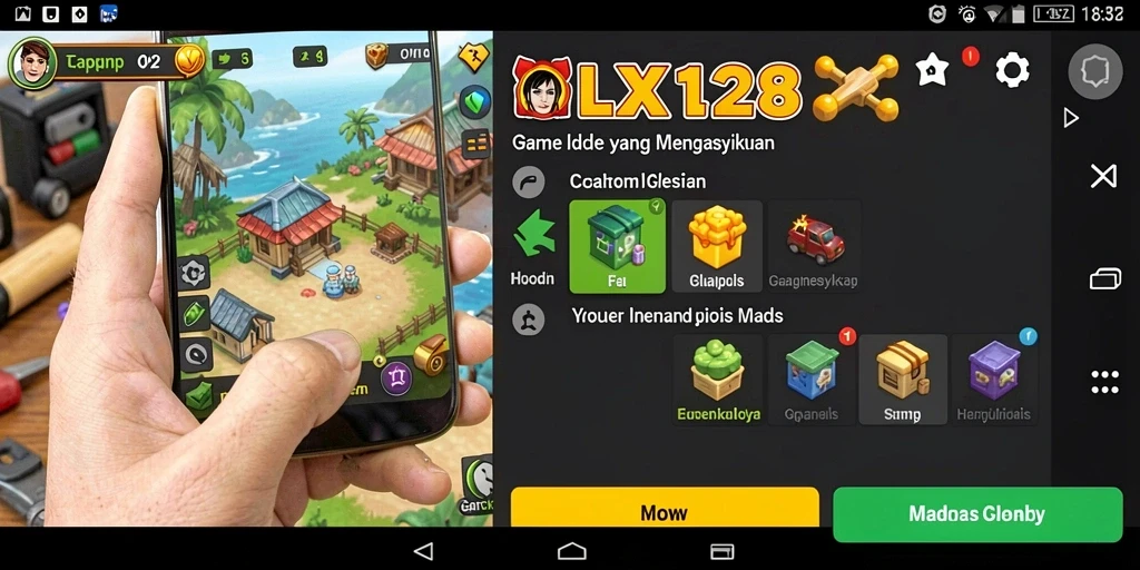 Tampilan gameplay OLX128 yang menarik dan sederhana.