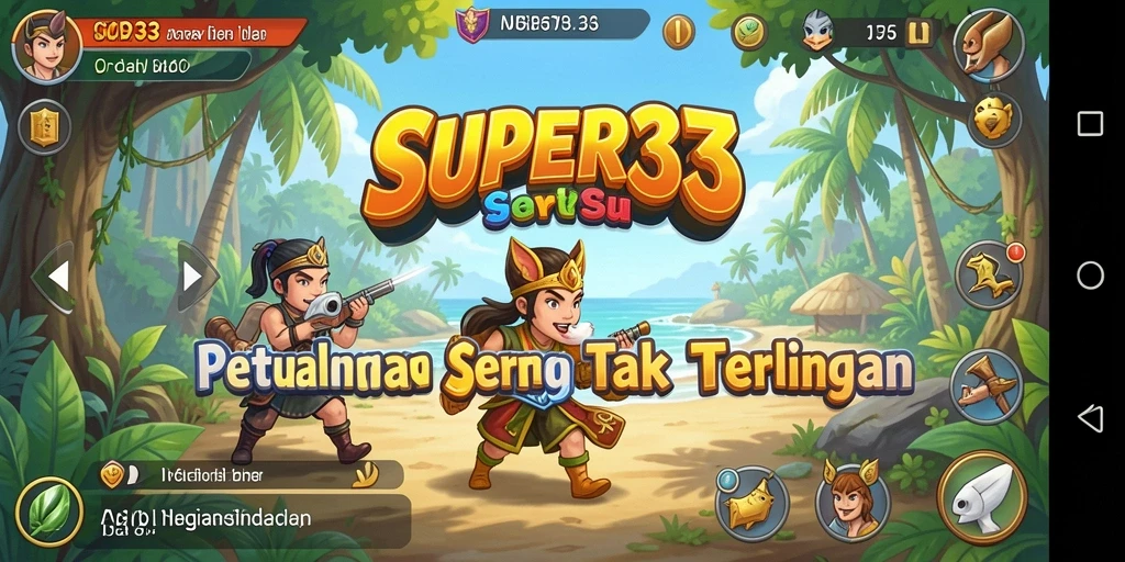 Tampilan gameplay SUPER33 yang memukau dan penuh petualangan.