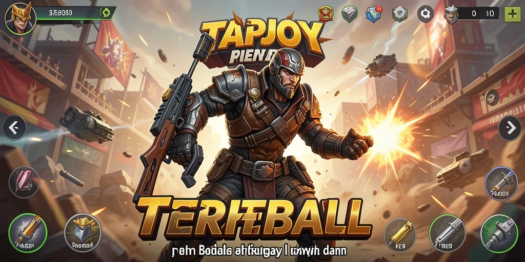 Tampilan seru dari aksi pertarungan dalam TAPJOY Battle Royale.