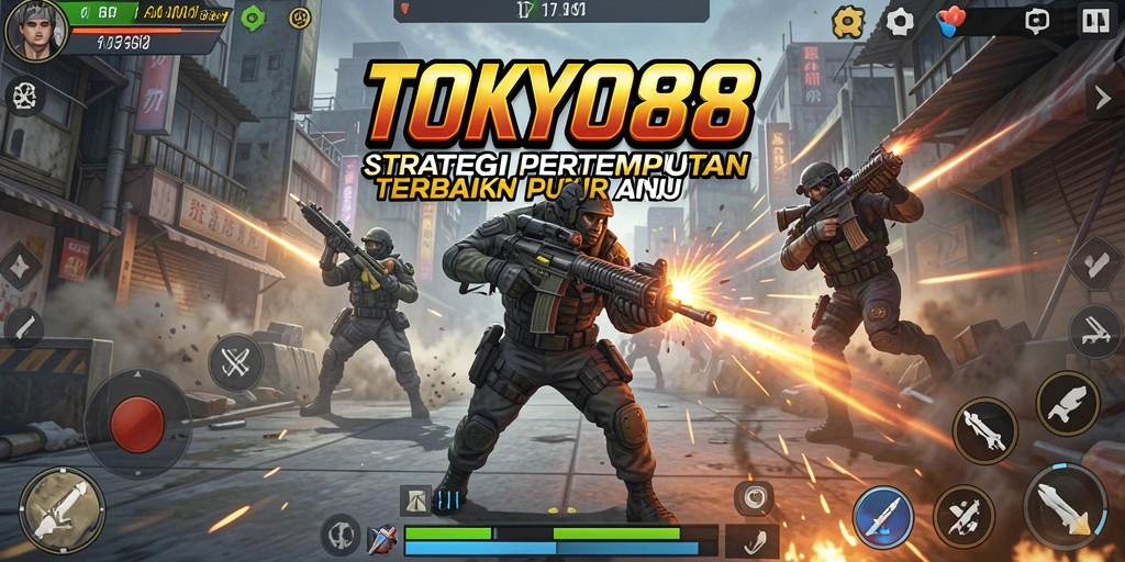 Tangkapan layar utama menunjukkan pertarungan seru dalam TOKYO88.