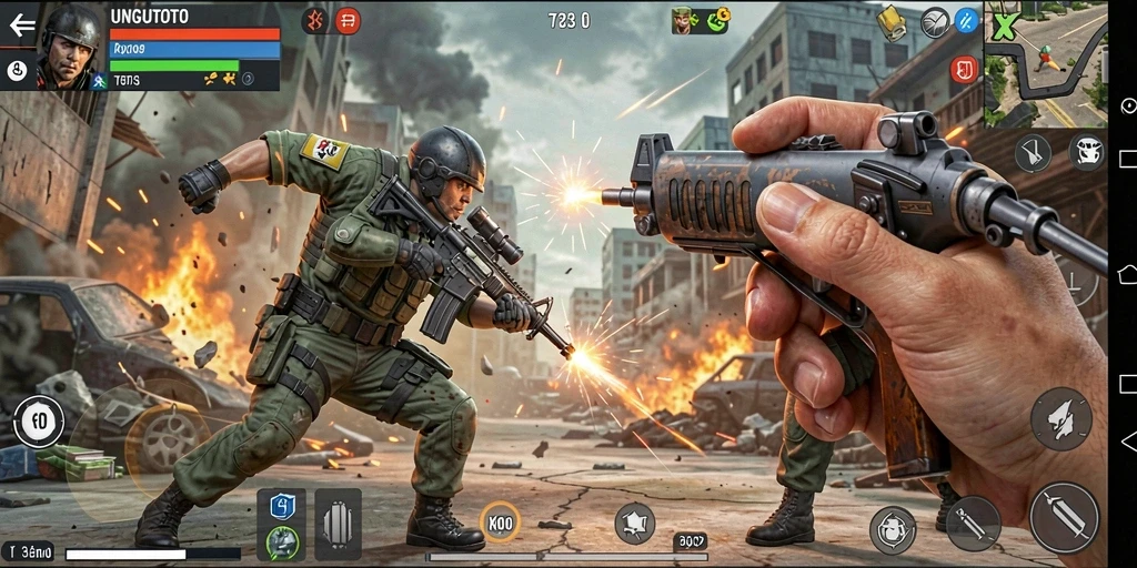 Screenshot gameplay UNGUTOTO yang menampilkan pertempuran seru dan mendebarkan.