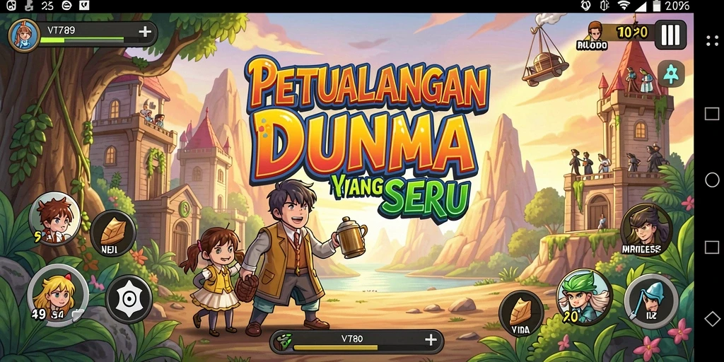 Tampilan gameplay VT789 yang seru dan penuh aksi di dunia anime.