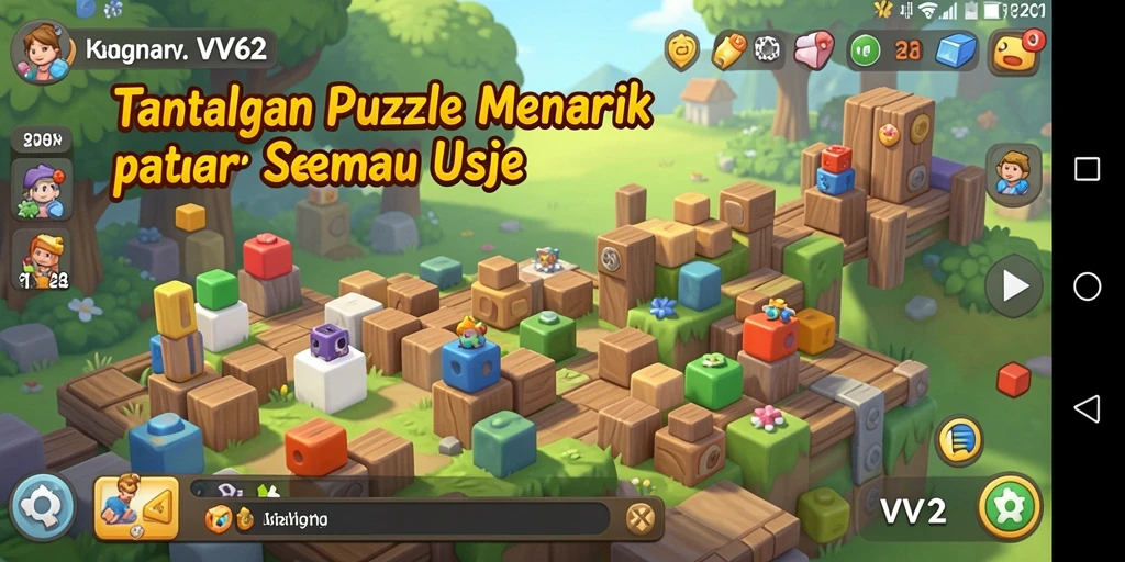 Tampilan gameplay puzzle yang seru dan menantang.