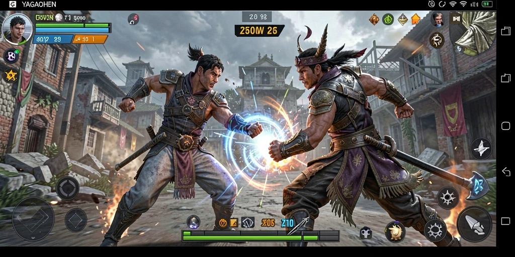 Tampilan gameplay YAGAOHEN dengan aksi pertarungan yang mendebarkan.